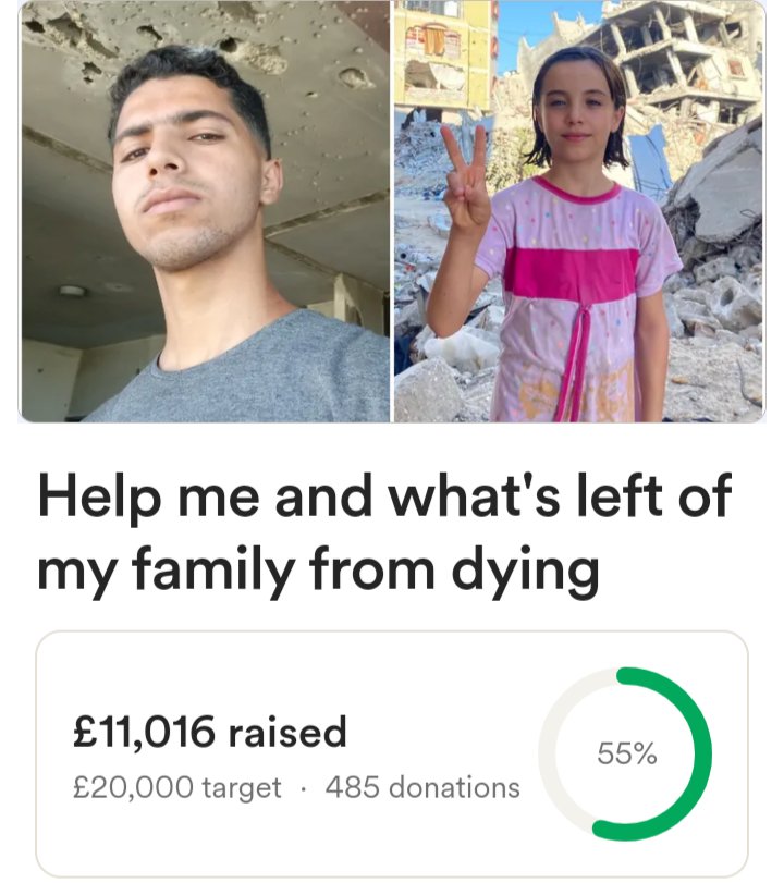 I BEG U , DONT SKIP FOR IMPORTANT !!

We have reached 11k and we have £984 left to reach 12k, this is our partial goal, I will set one day as a challenge, let's achieve our goal before the end of the day

gofund.me/9c1e6748