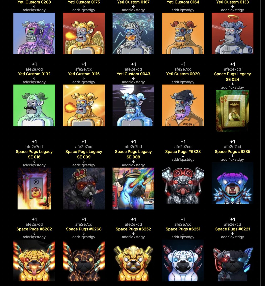 Adamj | ONE (@adamjukes_) on Twitter photo Custom Pugs, Yetis and legacy SE now minting!
Yetis & SE will now be part of the ONE Collection!
jpg.store/collection/one
Thank you to <a href="/BraveDogsNFT/">Brave Dogs | Space & Beyond</a> for helping us achieve this huge transition from multiple Pugs & Yetis collections to just ONE!
There will also be 780 Pugs Custom Pugs, Yetis and legacy SE now minting!
Yetis & SE will now be part of the ONE Collection!
jpg.store/collection/one
Thank you to <a href="/BraveDogsNFT/">Brave Dogs | Space & Beyond</a> for helping us achieve this huge transition from multiple Pugs & Yetis collections to just ONE!
There will also be 780 Pugs