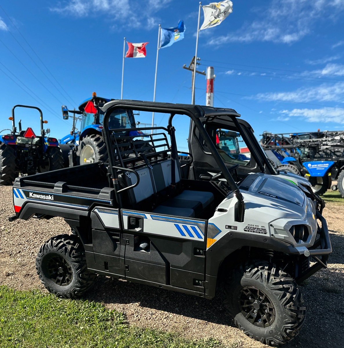 Stettler Agri-Centre is proud to announce that we are now a Kawasaki dealer! Visit our Stettler location for more information and to see our line up of ATV’s and Side X Sides.