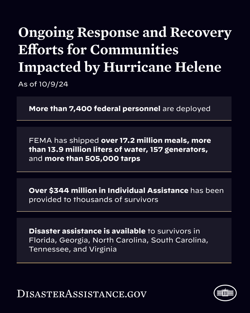 Here's an update on my Administration's ongoing efforts to support ...