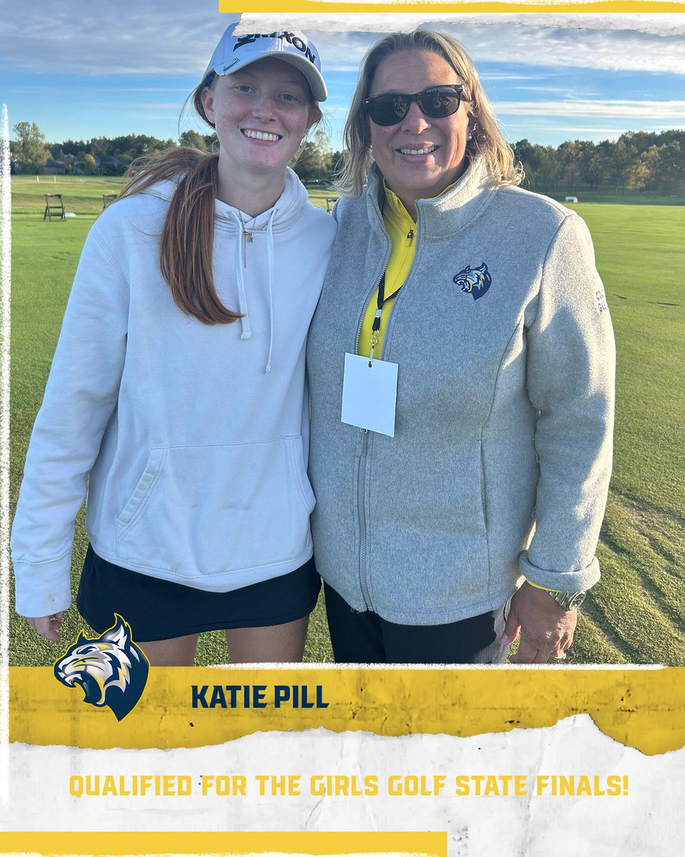 Congratulations to golfer Katie Pill on qualifying for the MHSAA State Finals! Katie recorded a score of 89 which was 7th overall in the region and qualified her to compete for the individual state title. Go Wildcats!