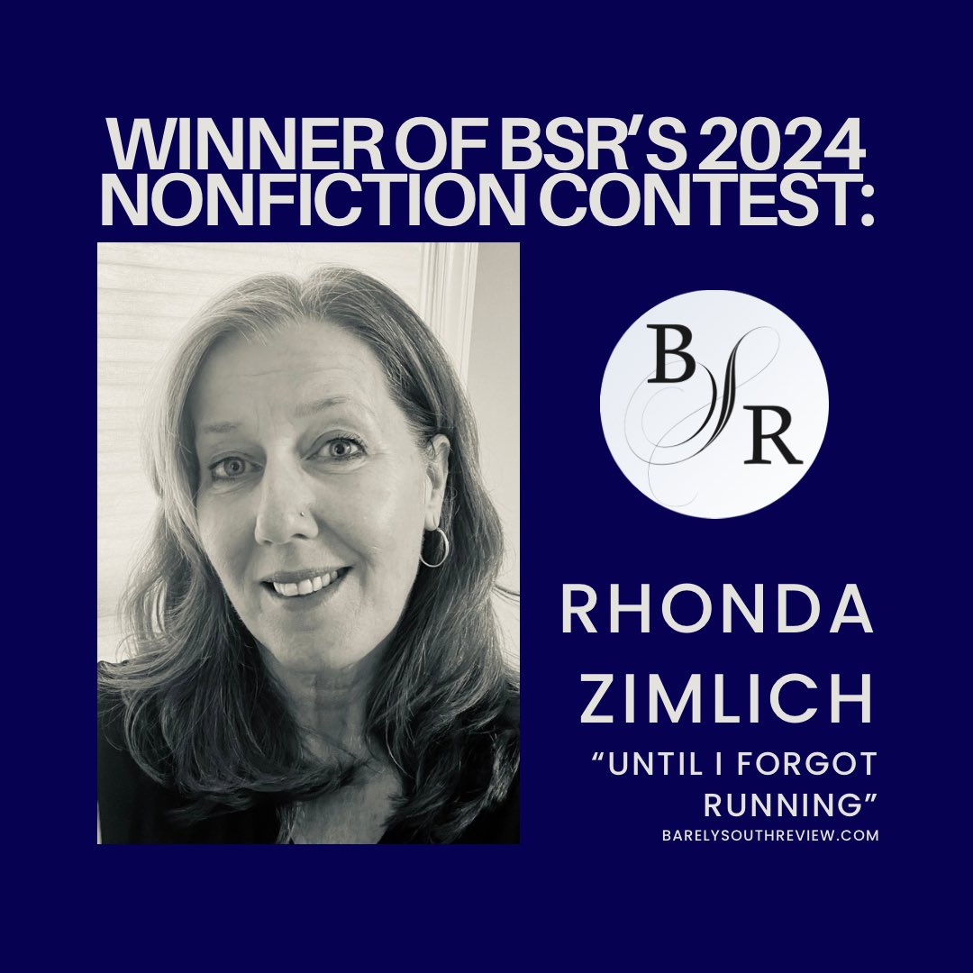 Our 2024 BSR Nonfiction Writing Contest Winner: Rhonda Zimlich!@RhondaZimlich 
Anna Qu described the piece as “stunning.” Keep an eye out for Rhonda’s work in our forthcoming pre-issue. Thank you to all the amazing writers who submitted to this contest.