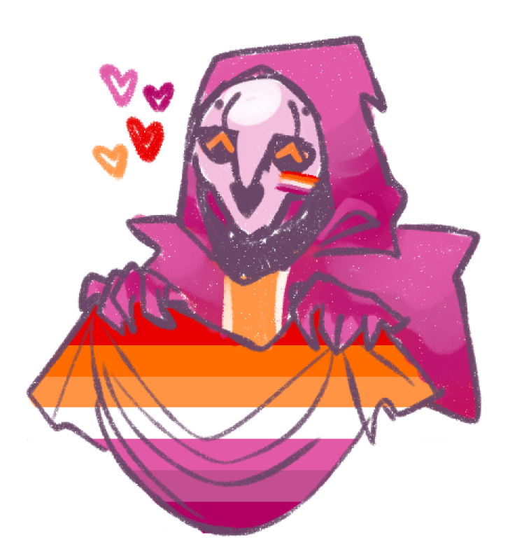 ReaperLord42's tweet photo. A day late.. but here. You are all loved,  Happy international lesbian day.

Awesome artist: @halstridergamer https://t.co/j3wfULYPkQ