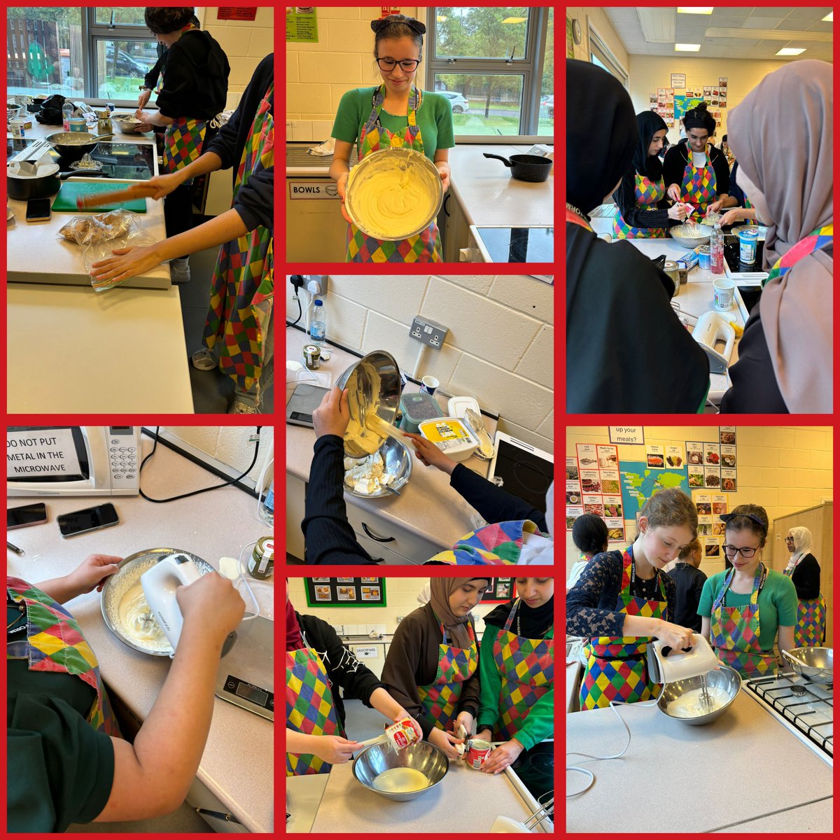 Y12 Health &amp; Well Being making No bake cheesecake under the direction Ms Dean &amp; Mrs Britton. #MentalHealthMatters #delicious