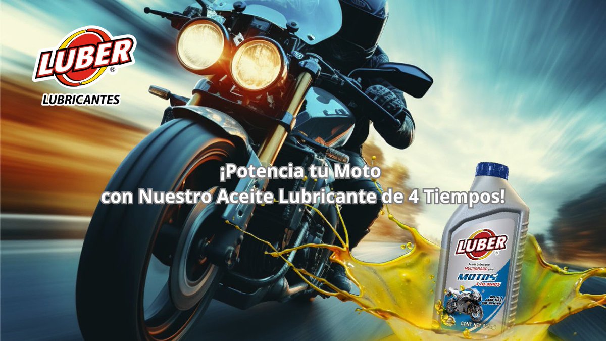 luberoil's tweet photo. Aceite Lubricante para Motos de 4 Tiempos API SL y JASO M2 SAE 20W50.
Máxima protección contra el desgaste del motor.
Mejora el rendimiento y la eficiencia del combustible.
Resistencia superior a altas temperaturas.
Aumenta la vida útil de tu moto, asegurando cada aventura. https://t.co/sDz3kYGIa6
