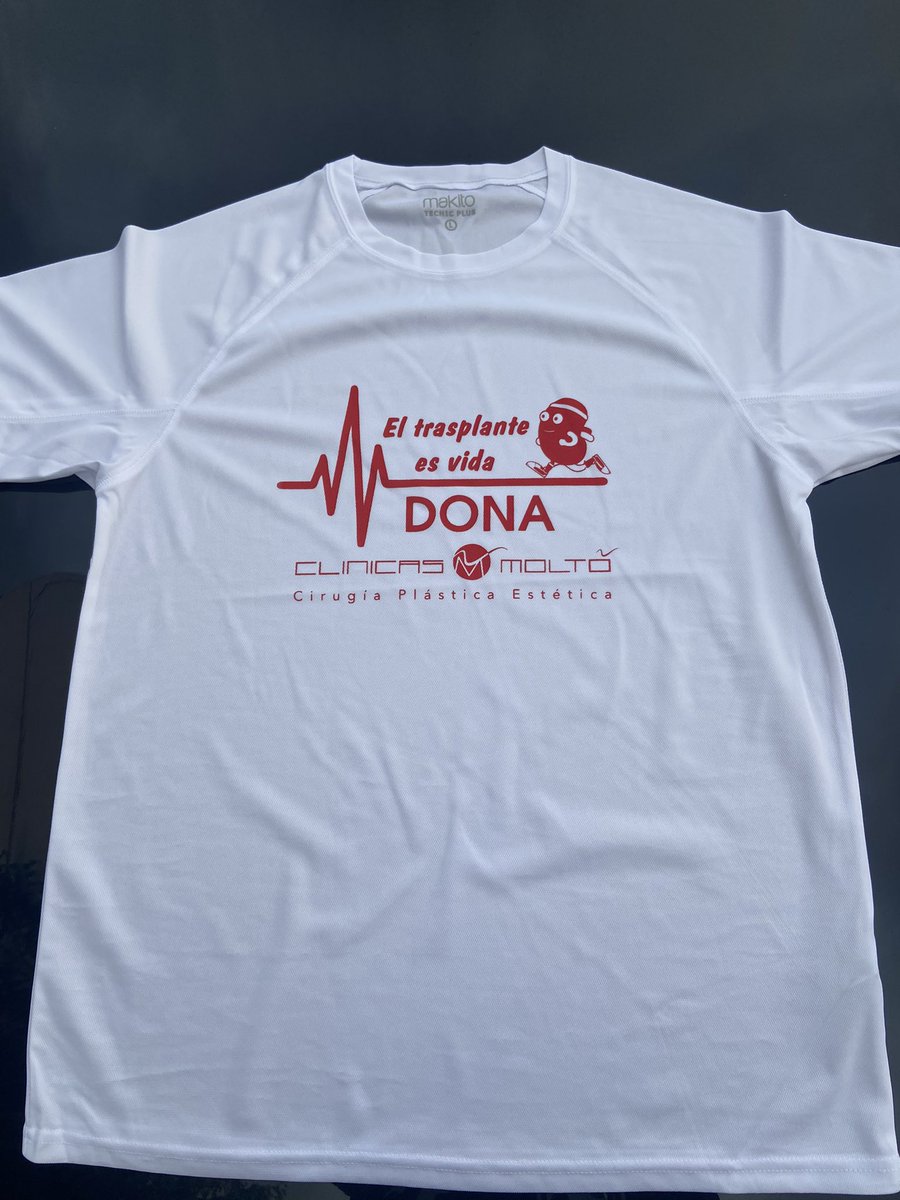 VEN A POR LA TUYA
El domingo correremos el GFVP en PATERNA con esta camiseta para visibilizar la Donación de Órganos. 
Avísame si tienes pensado venir y te reservo una
Muchas gracias Clínicas Dr Moltó x estas camisetas. 
EL TRASPLANTE ES VIDA. DONA
SIN DONANTES NO HAY TRASPLANTES