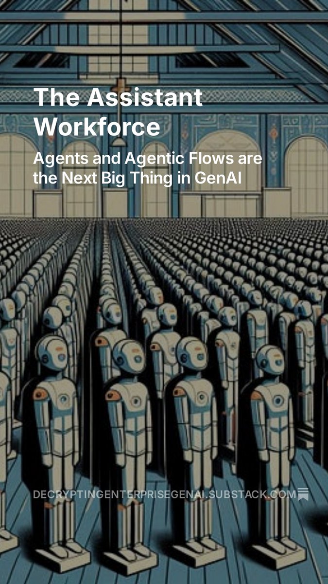 The Assistant Workforce   - Hybrid Teams Coming Up! open.substack.com/pub/decrypting…  #GenAI #EnterpriseTech #CIO #AIagents