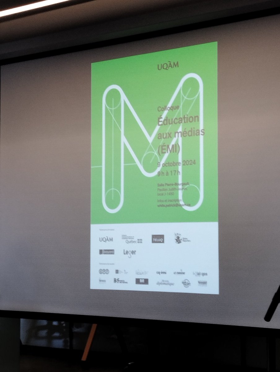 Parler des #profsdocs acteur central de l'EMI pour la 3e édition du Colloque annuel francophone sur l’éducation aux médias et à la désinformation organisé par l’UQAM et Globe Reporters à Montréal !