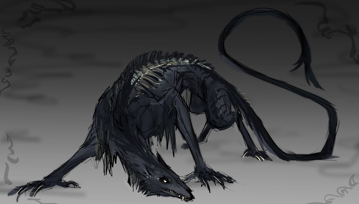 meiniri3's tweet image. sketch adopt   
stinky  undead creature 🦴 

 up for offers!