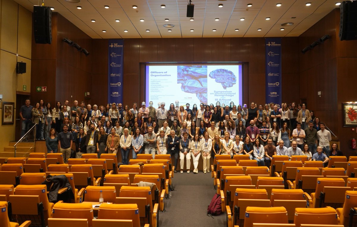 This week, <a href="/vallhebron/">Vall d'Hebron</a> held the III Stroke Congress of <a href="/Ricors_Ictus/">Ricors-Ictus</a> (<a href="/SaludISCIII/">Instituto de Salud Carlos III (ISCIII)</a>) and a symposium focused on cerebral hemorrhage. More than 150 experts have met to present advances in clinical and translational research in the disease.

Know more:
vallhebron.social/stroke-congress