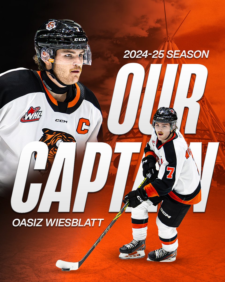 O Captain! My Captain! The Medicine Hat Tigers are proud to announce Oasiz Wiesblatt as the 41st Captain in Franchise History!