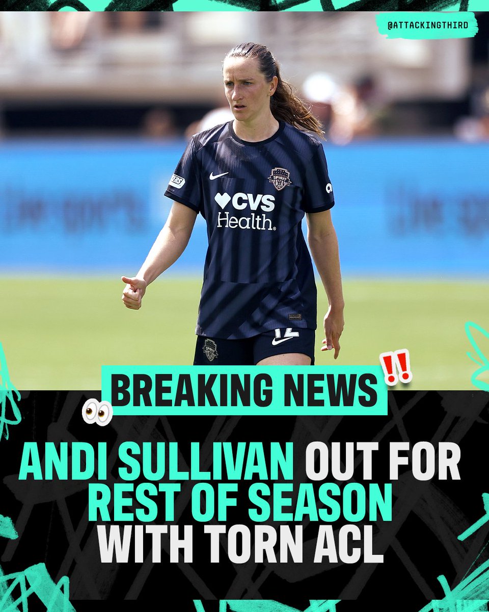 WGolazo's tweet photo. Andi Sullivan tore her ACL in the Washington Spirit's match against Orlando Pride and will be out for the rest of the season, the club confirm 🫤

Wishing you the best in your recovery, @sunshine_sully ❤️ https://t.co/YCvhvYzS68