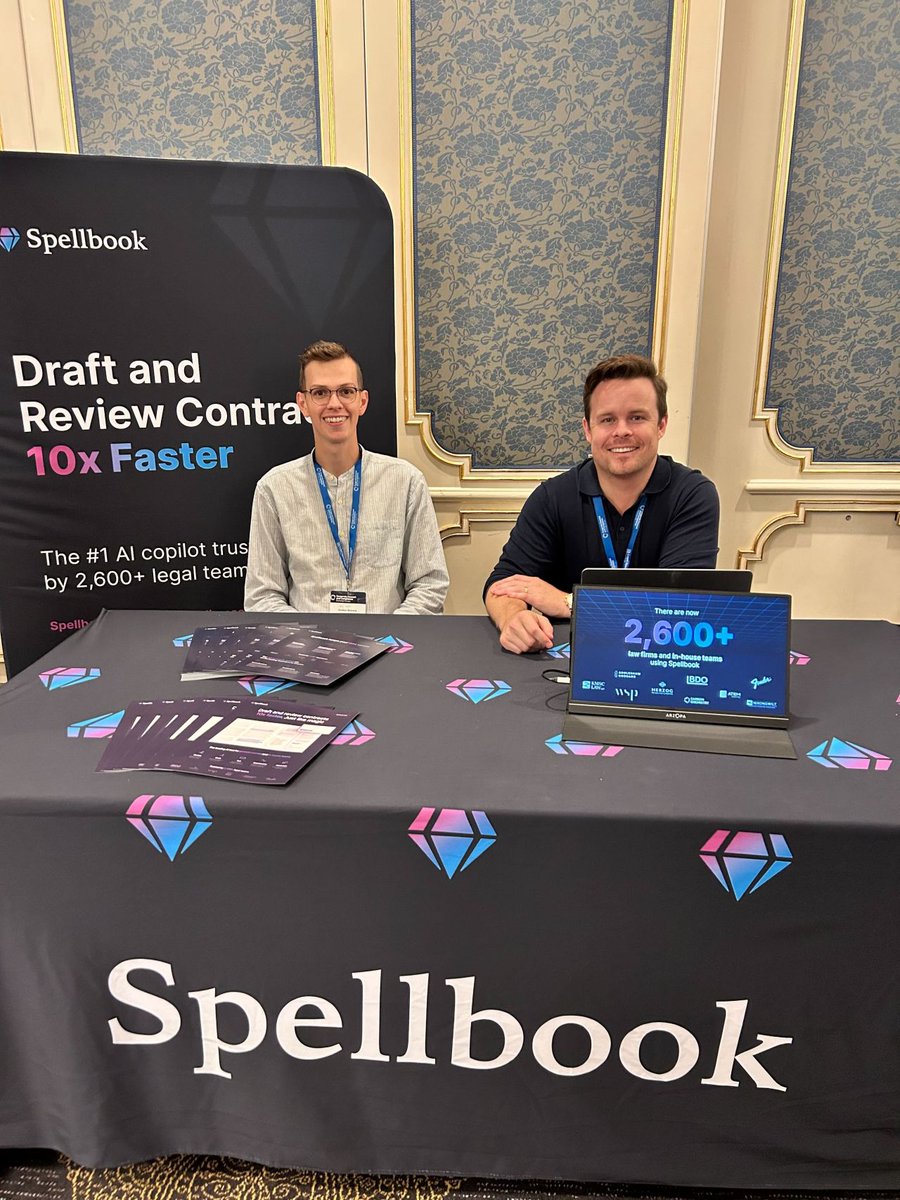 scottastevenson's tweet image. Spellbook is both at #CLIOCON in Austin and at the Corporate Counsel and Compliance Exchange in Germany this week.

Another level of complexity conquered: Attend 2 conferences at the same time ✅