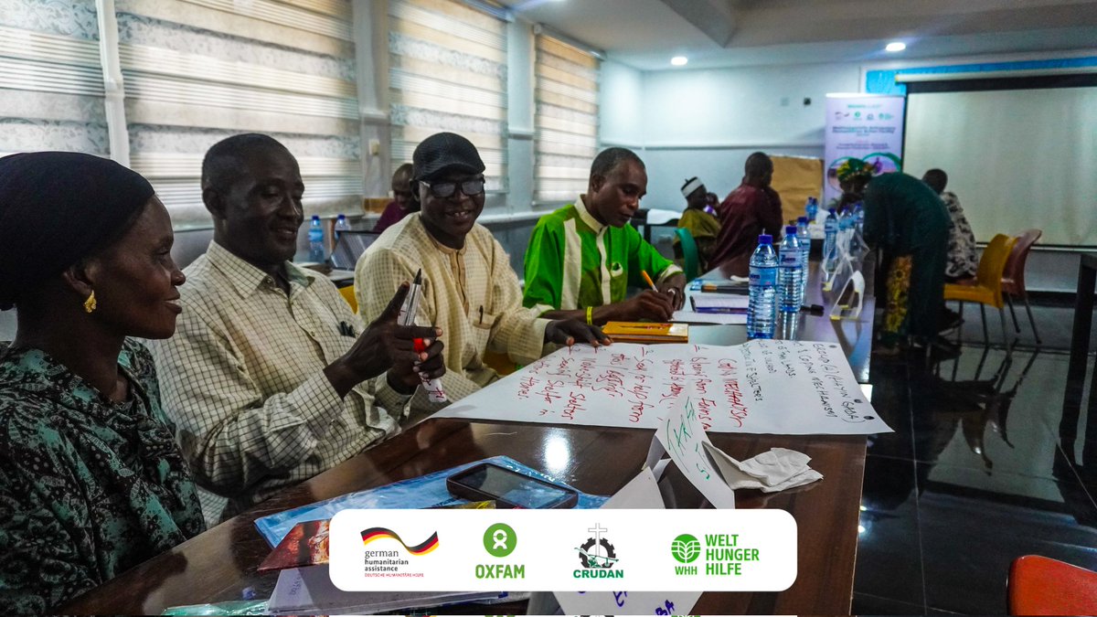 <a href="/crudanhq/">CRUDAN</a>  in partnership with <a href="/oxfaminnigeria/">Oxfam in Nigeria</a> in Nigeria  with support from <a href="/Welthungerhilfe/">Welthungerhilfe (WHH)</a>  is engaging communities in Numan local government in Adamawa state, Nigeria to develop Early Action Protocol to address flood hazards.