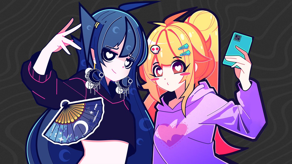 Shuunaya's tweet photo. Having this awesome art of my and Chiru's OC as my PC Wallpaper. Sugar for my eyes :D Really loving Ryobi's art, go check it out too: https://t.co/l27TyQXCT3 https://t.co/u40Elvzj00