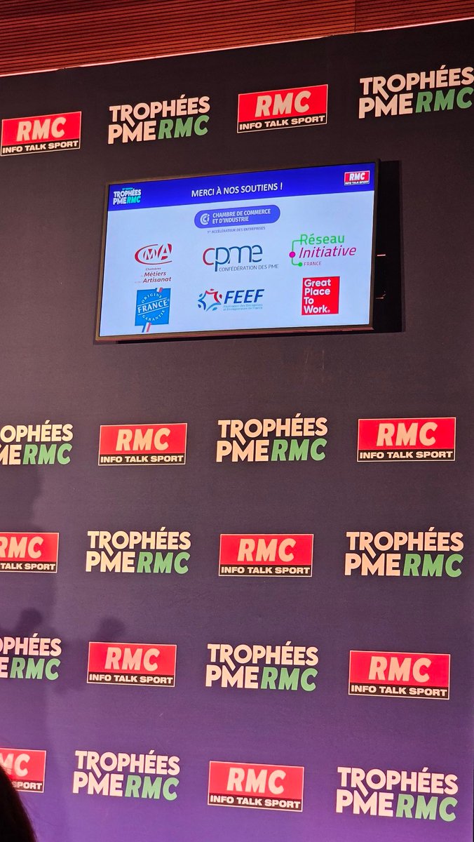 Trophées PME RMC organisés en partenariat avec les <a href="/ccifrance/">CCI France 🇫🇷🇪🇺</a> !
<a href="/RMCInfo/">RMC</a>