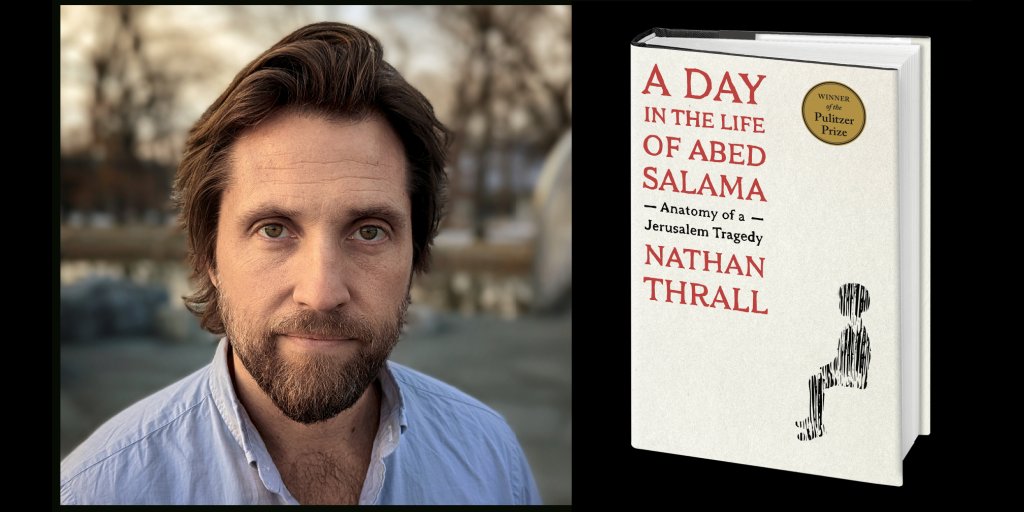 Monday, Oct. 21, at 5:30 PM, Nathan Thrall visits Duke University to speak about his Pulitzer-winning book "A Day in the Life of Abed Salama." Registration required: duke.is/nathanthrall