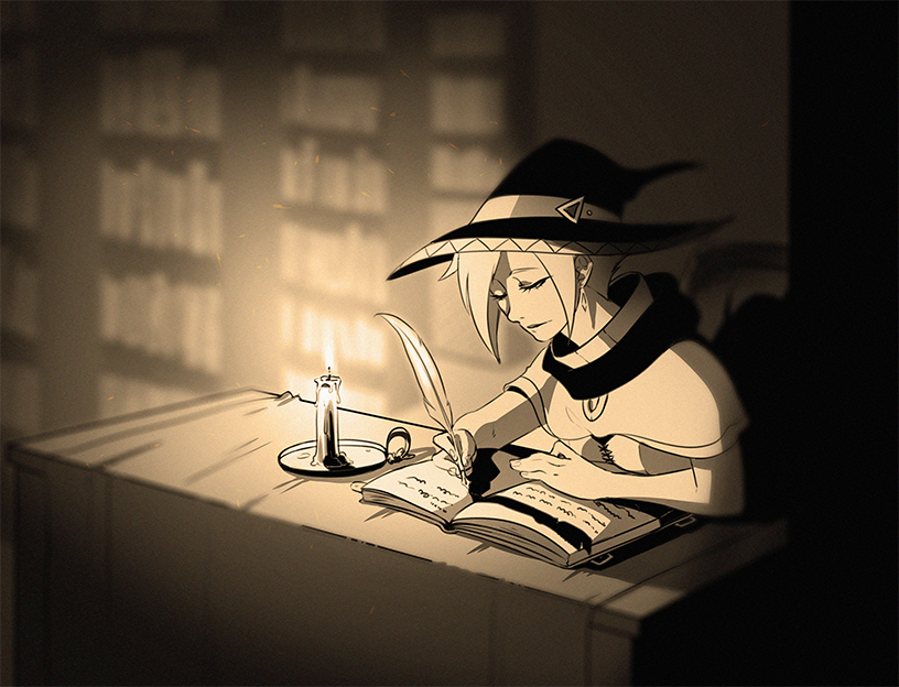 torchesoffate's tweet photo. The opening story scrawl for Torches of Fate seemed like it needed something so I reached out to @MeowMoonified to voice Ramona and you can find her in the game to have a funny exchange between her and Ramona.
Art by @nobunny_y (in fact they did like 90% of the art for ToF) https://t.co/jtVgQ4IKIQ
