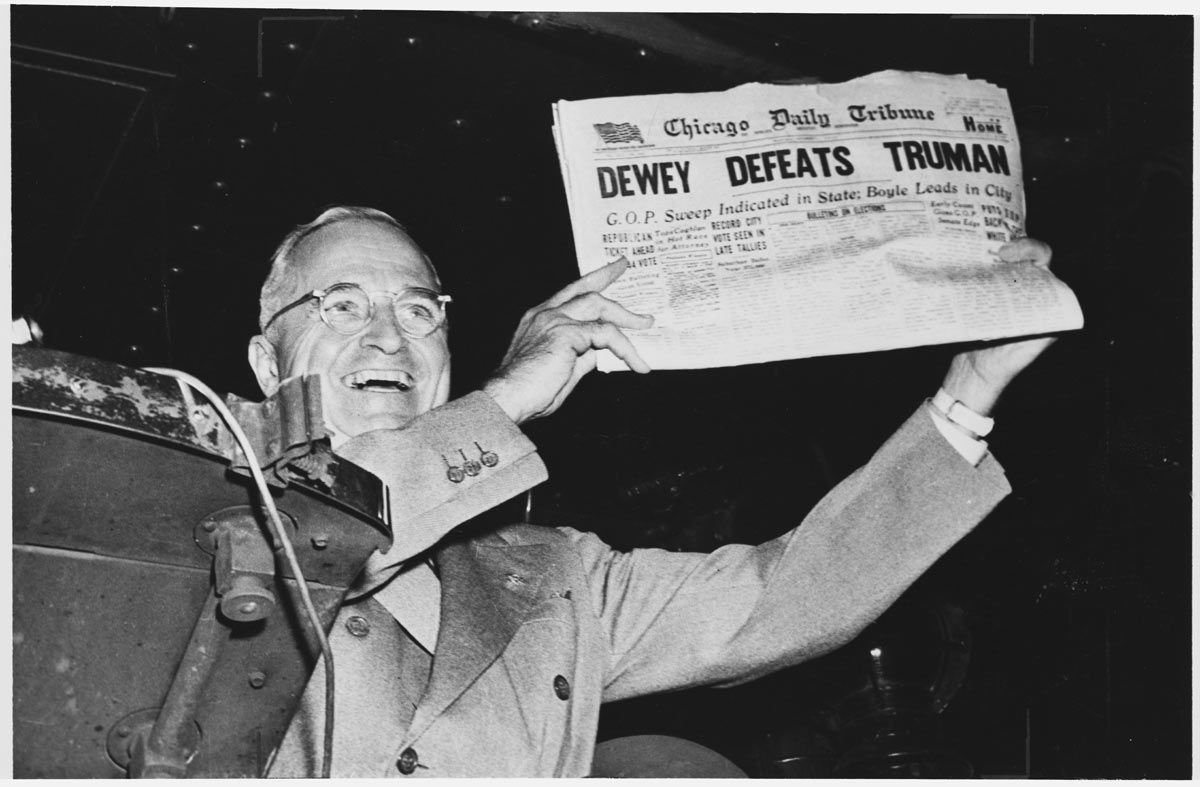 wjosephcampbell's tweet image. 📷
Amazing. 
@AAPOR's convention site is where the most famous photo in #polling history was taken, soon after the "Dewey defeats Truman" election of 1948 -- an outcome #pollsters, pundits, and the press all got wrong.
Epic #pollfail