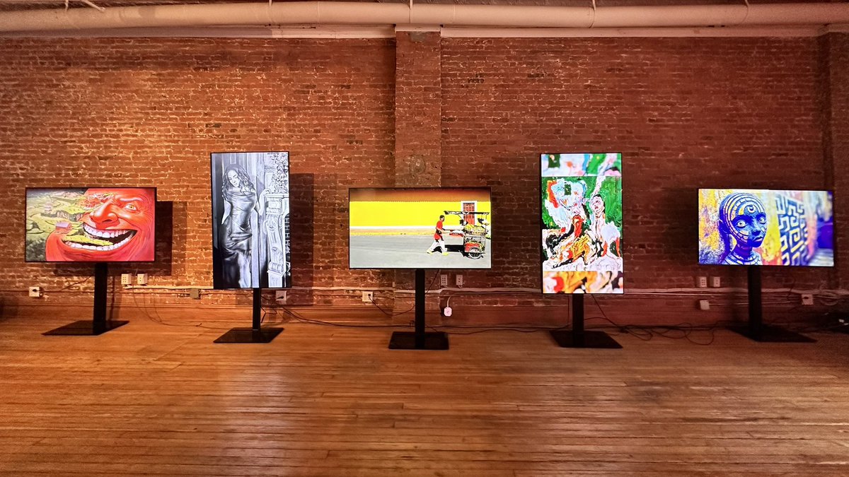 Today I received some amazing photos from <a href="/hardart__/">HARDART</a> of the <a href="/subjectiveNYC/">SUBJECTIVE</a> Art Festival!

My artwork “Everything is Transformed”was selected by the curation of <a href="/RogerDickerman/">RD</a> 

Grateful 🖤🩸