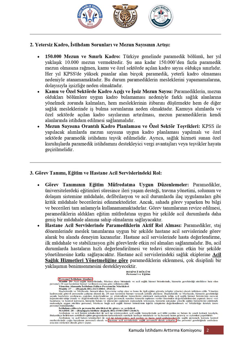 ahmetesmer2121's tweet photo. Paramedikler için hayata geçirdiğimiz “Stratejik İstihdam ve Mesleki Güçlendirme Projesi��� kapsamında, branşın mevcut projeler ile istihdam sayısının artırılması ve mesleki itibarın yeniden kazandırılması hedeflenmektedir.

Sayın @drmemisoglu, bu proje meslek adına kapsamlı düzenlemeler içermektedir.
#ParamedikÇokAtamaYok