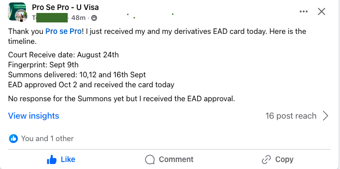 Don't get tired of these messages! 

Litigation works! #Uvisa #ProSePro