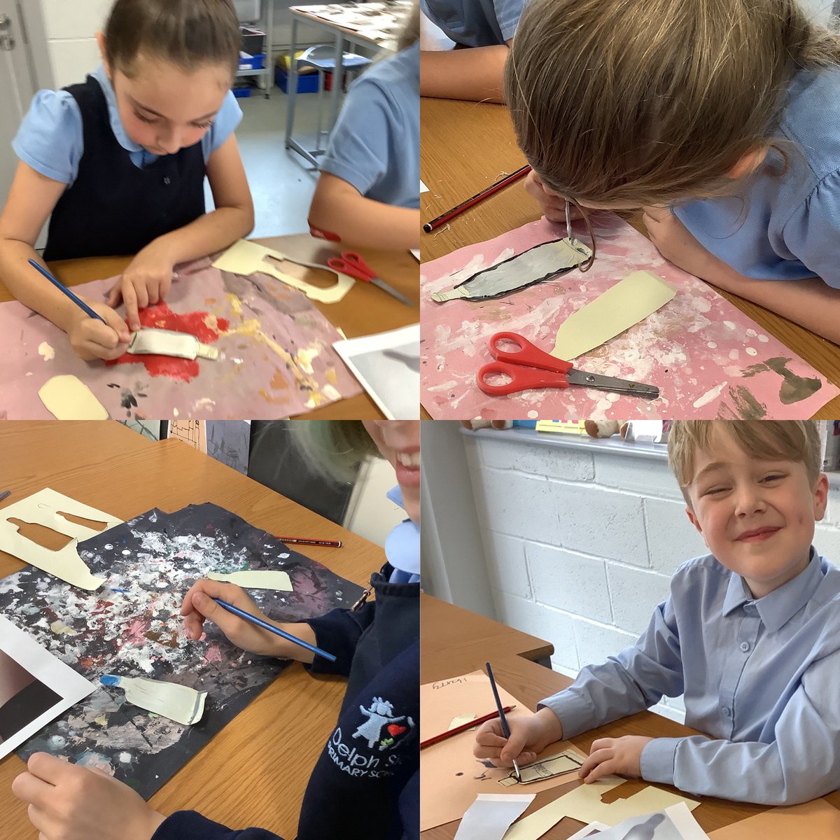 DelphSide's tweet photo. Year 4 have #enjoyed more tonal paintings this afternoon as we work on the 2D features of our 3D still life final piece. ๐จWe canโt wait to put them together next week. ๐๐จ๐
#enjoy #embrace #evolve #wemakethedifference
@theartcriminal @NSEAD1 @accessart https://t.co/1z4Gz73xsg