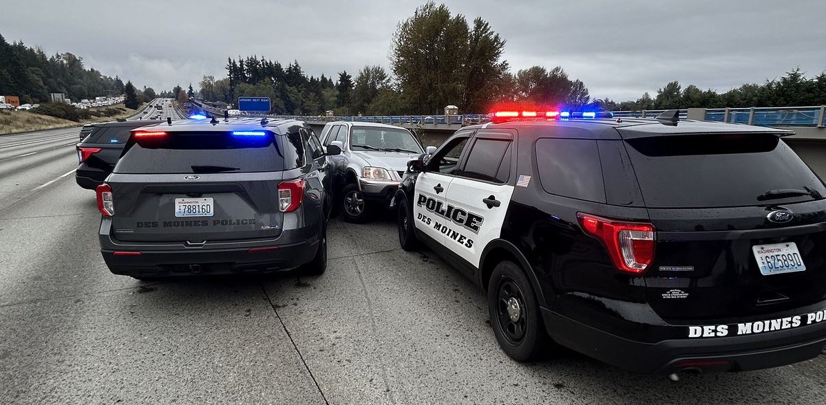 Officers successfully caught a suspect who stole a vehicle, rammed a patrol car and eluded police on I-5 yesterday morning.  One patrol car damaged, but no injuries to anyone involved.  Committed to relentlessly fighting crime with trust and care!