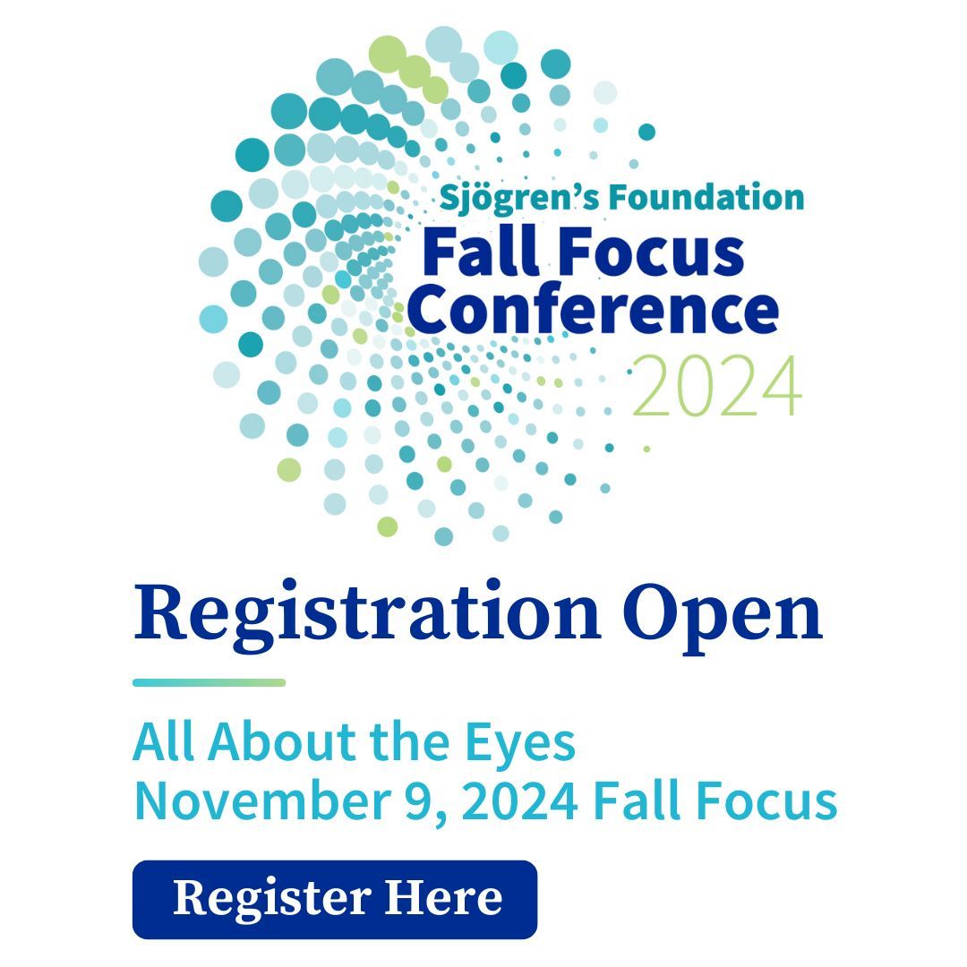 Registration is OPEN for the 2024 Virtual Fall Fcus Conference: Looking Deeper into Ocular Manifestations of Sjögren’s Disease 

buff.ly/4eYX1lr 

#Sjögrens #Sjogrens #SjögrensDisease #SjogrensDisease #SjögrensSyndrome #SjogrensSyndrome #DryEye