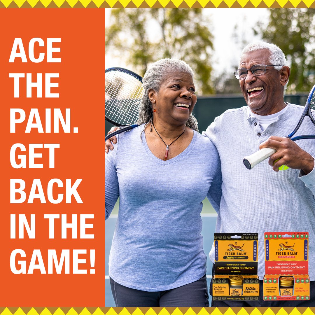 Tiger_Balm_US's tweet photo. Your game can't wait?!🏆 Get your power swing back fast with Tiger Balm! 🎾 Rub it on sore muscles, joints or wherever you need it and feel how it #WorksWhereItHurts. 🐯 Tag your tennis partner & let them know! 👇
#TigerBalmUltra #TigerBalmExtra https://t.co/Wpmcpo0WsJ