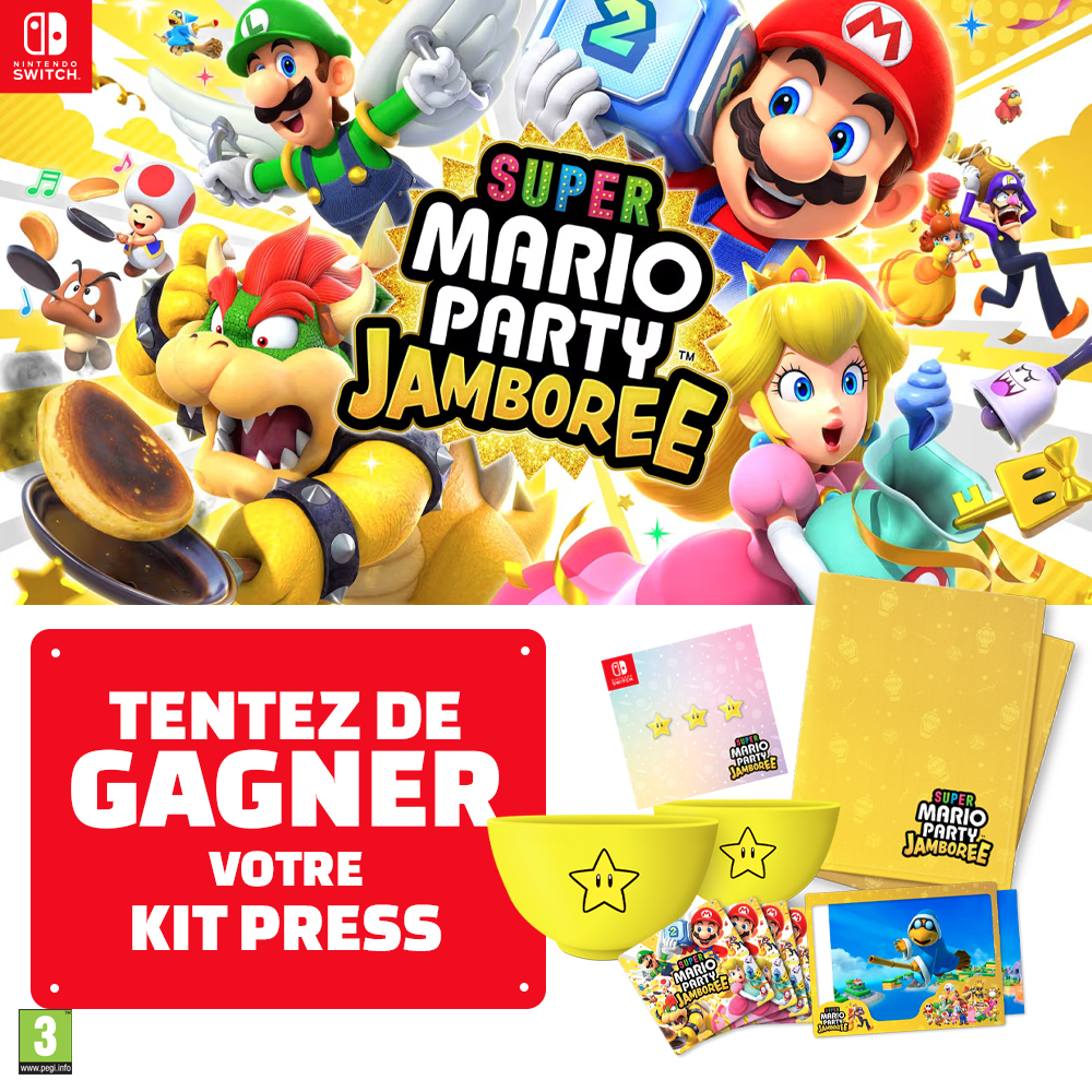 Micromania-Zing (@micromania_fr) on Twitter photo Super Mario Party Jamboree sort jeudi prochain 🎲 Pour préparer la sortie du plus grand Mario Party jamais créé, on vous propose 2 Kit Press à remporter ⤵️
🔴 RT, like & follow <a href="/Micromania_Fr/">Micromania-Zing</a>
🔴 Mentionne en réponse un ami avec #MicromaniaMarioParty
Tirage au sort dans 7 jours Super Mario Party Jamboree sort jeudi prochain 🎲 Pour préparer la sortie du plus grand Mario Party jamais créé, on vous propose 2 Kit Press à remporter ⤵️
🔴 RT, like & follow <a href="/Micromania_Fr/">Micromania-Zing</a>
🔴 Mentionne en réponse un ami avec #MicromaniaMarioParty
Tirage au sort dans 7 jours