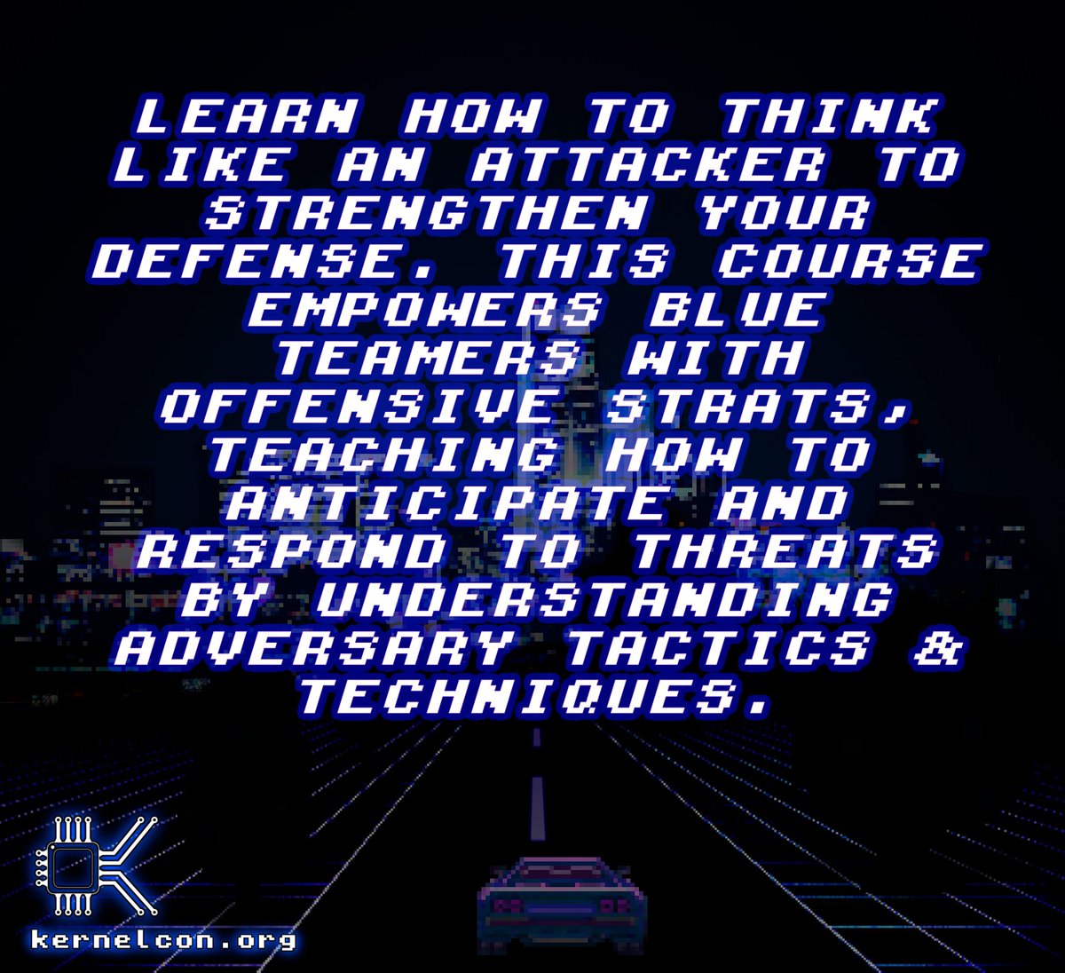 _kernelcon_'s tweet photo. Shift gears to a proactive defense by embracing offensive tactics. Beat attackers to the finish line before they even start their engines w/ @hackandbackpack &amp; @TimMedin

Offense for Defense 
https://t.co/jfTWqT7mbz April 1 - 2, 2025 https://t.co/kfXf9UmIQL