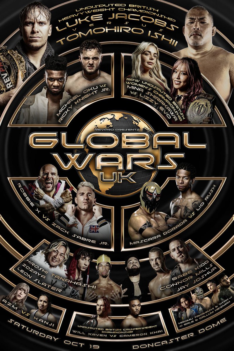 RevProUK's tweet photo. 🚨Saturday October 19th
Doncaster Dome
Global Wars UK

🔥🔥🔥🔥🔥

🎟️https://t.co/FQ2T6Tqk4n https://t.co/m3Eb4L9mjR