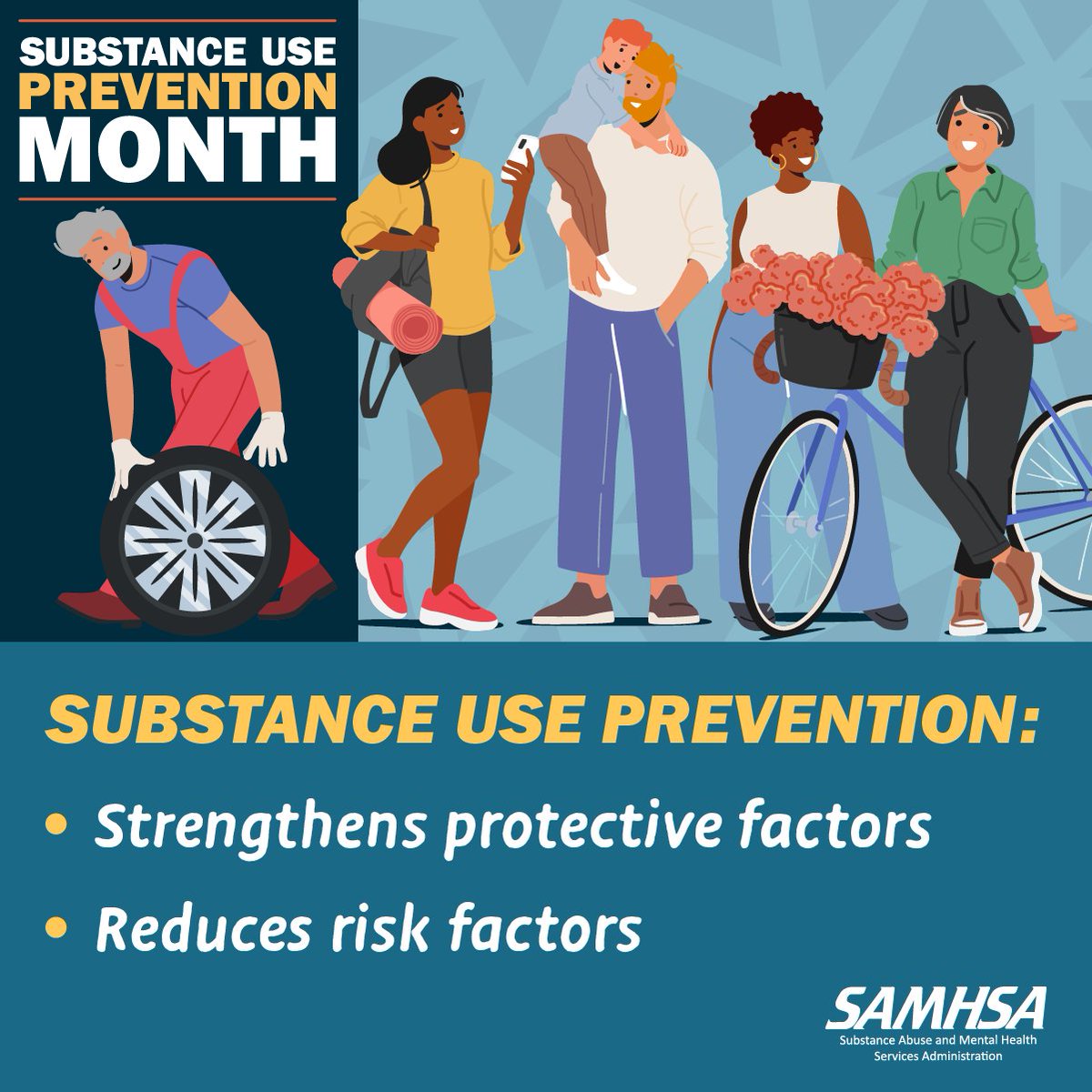vcauhape's tweet photo. Prevention works by strengthening protective factors and reducing risk factors ― in individuals, families, schools, communities, and society. #SubstanceUsePreventionMonth #PreventionMonth #MyPreventionStory https://t.co/QHVvhEwggh