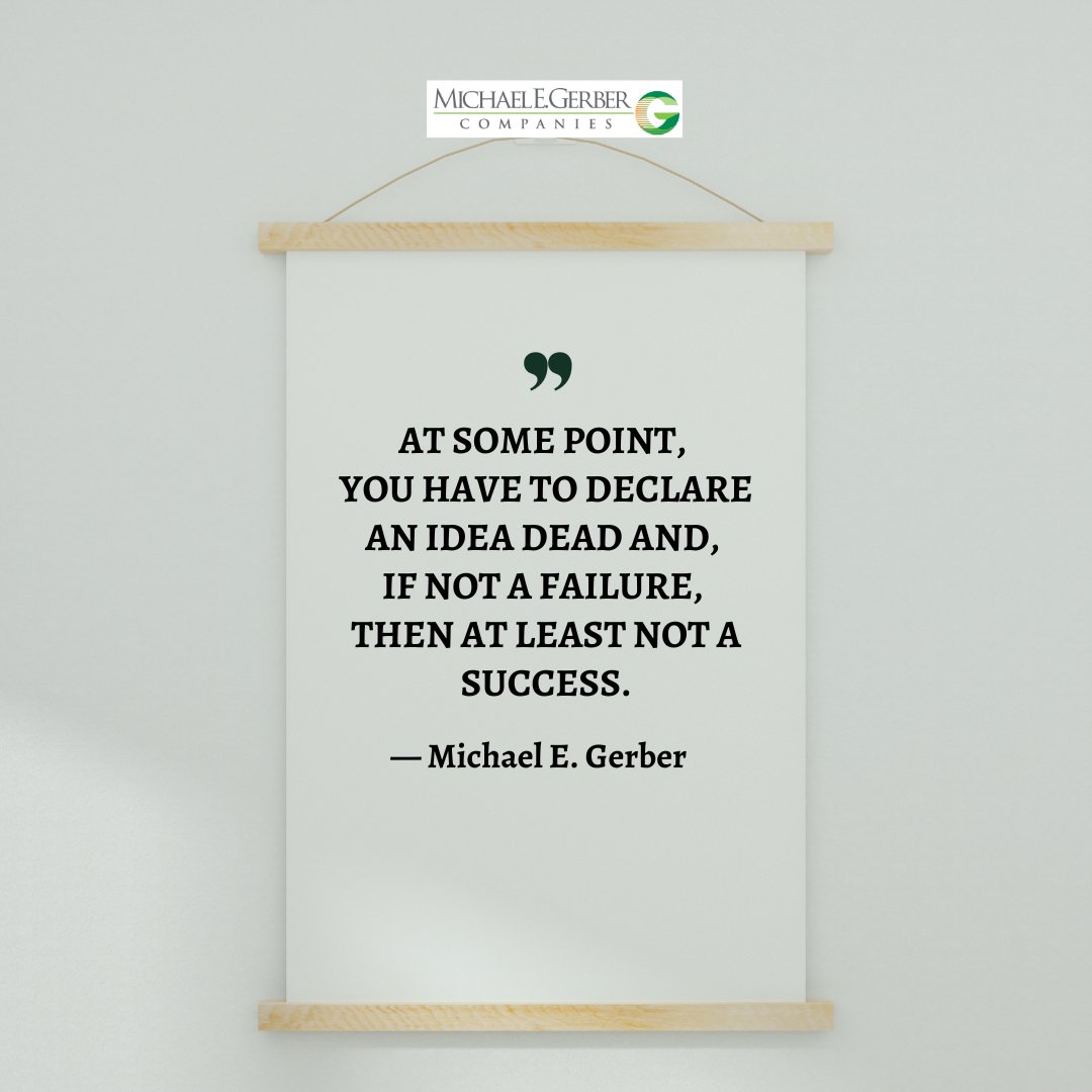 The hardest part of entrepreneurship is knowing when to quit!

#Entrepreneurship #BusinessCoaching #Leadership #DreamThinkLead #BusinessSuccess #MichaelEGerber #EMyth