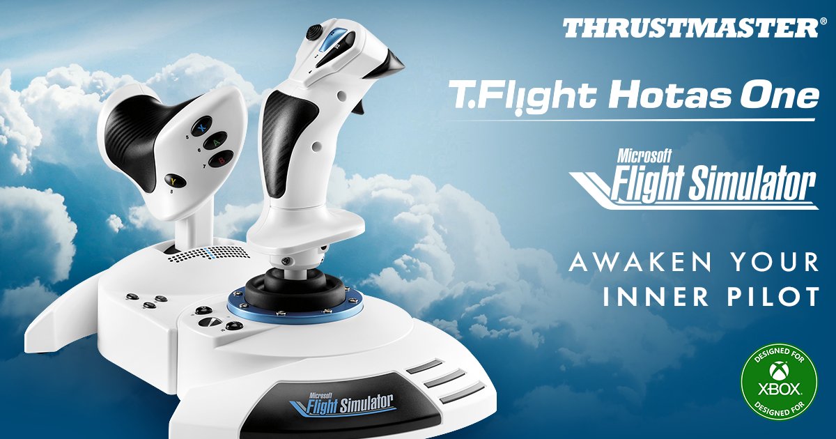 TMThrustmaster's tweet image. It’s time to take off! ✈️

Fly away with T.Flight Hotas One Microsoft Flight Simulator Edition, for PC &amp;amp; Xbox series X|S. 
Officially licensed by Microsoft Flight Simulator 2024 / @MSFSofficial

Pre-order: bit.ly/TFHOMSFS
