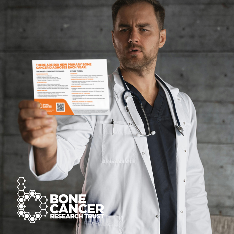 Calling all healthcare professionals! Could you spot a case of primary bone cancer?

We have created a flashcard to help the medical community spot the signs &amp; symptoms 🩺

Request yours in #BoneCancerAwarenessWeek to help save lives.

Visit: ow.ly/poPB50TFXHs