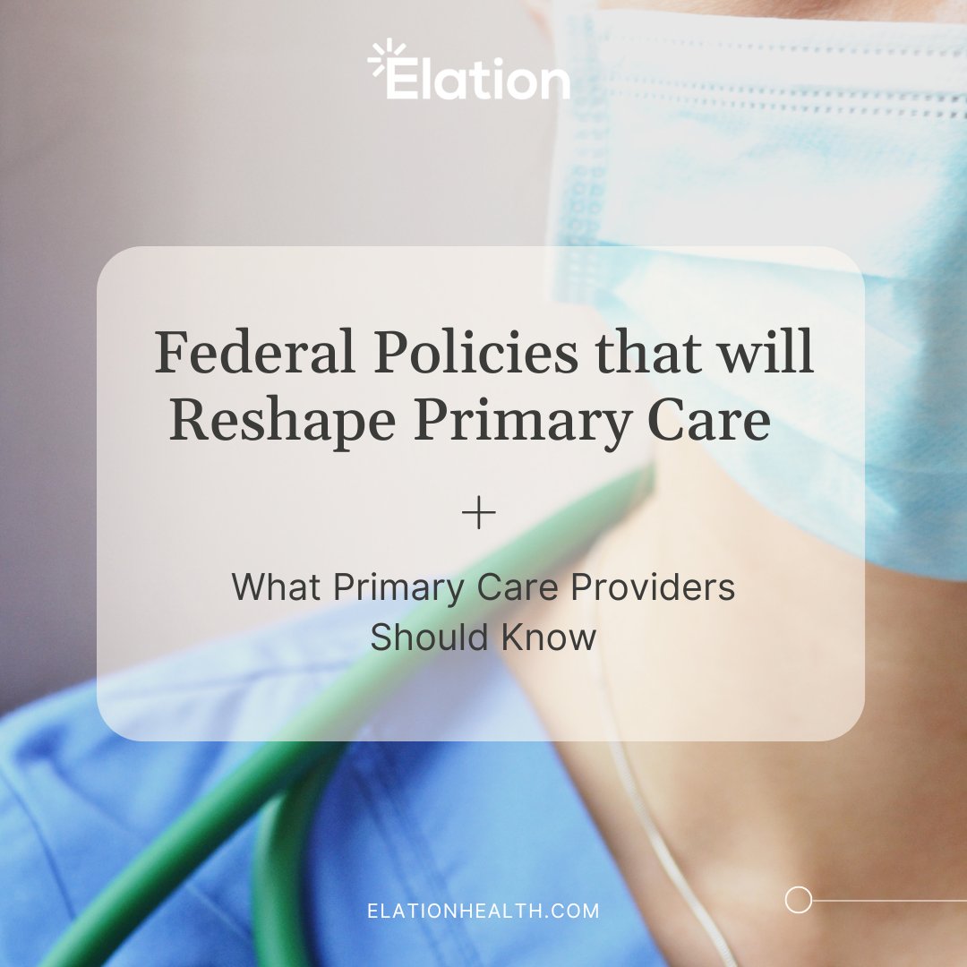 ElationHealth's tweet image. In a recent panel, Dr. Sara Pastoor &amp;amp; others discussed federal policies reshaping #primarycare—focusing on #interoperability, #paymentmodels, &amp;amp; #careaccess. Here are some key takeaways for #PrimaryCareProviders.

🔗 Read more here: ow.ly/LrUW50TGcyT