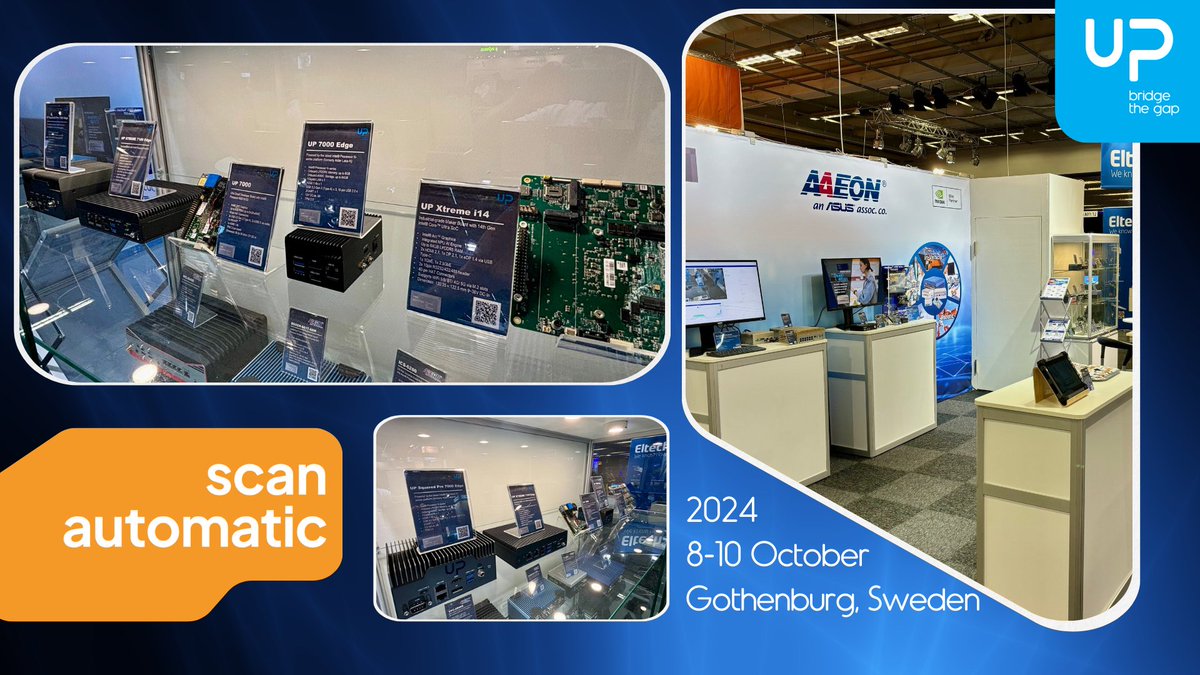 Until the 10th of October, you can find us at Scanautomatic in Gothenburg, Sweden. Visit us at stand A01:12 where we're showcasing our latest UP platforms, using the cutting-edge Intel® technology.
 
Free entry: tickets.svenskamassan.se/projects/esucc…..
 
#Scanautomatic #IndustrialAutomation
