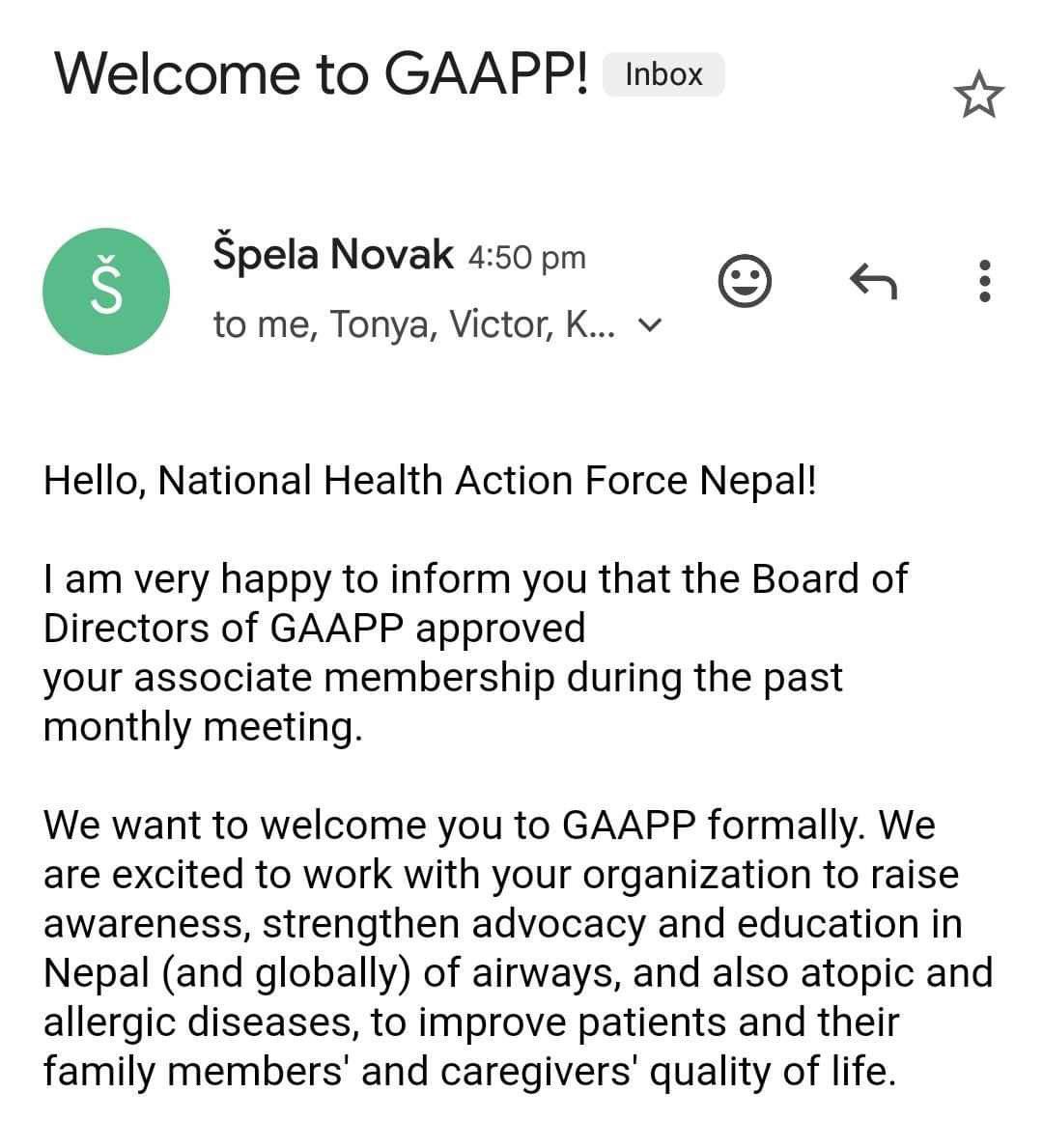 nhafnteam's tweet photo. We are thrilled to announce that “NHAFN” has officially joined the GAAPP” as an associate member.
Stay tuned for upcoming initiatives and collaborations as we join hands with GAAPP to drive impactful change in the world of healthcare
#NHAFN #GAAPP #AirwayDiseases #GlobalHealth https://t.co/5kHF19uB2j