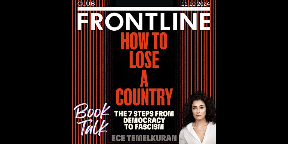 ETemelkuran's tweet photo. Let’s meet on Friday in #London at @frontlineclub Wonderful @RosieBoycott will kindly chair me as I tell about the new forms of fascsim and all the other fun stuff. #HowToLoseACountry is relaunched by @canongatebooks today with a new subtitle and a new preface. We will be talking about why the update was necessary. Here’s the registration link https://t.co/Z5SfvE1sAI