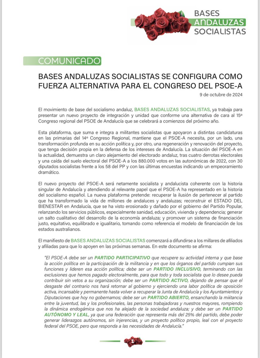 Bases Andaluzas Socialistas tweet media