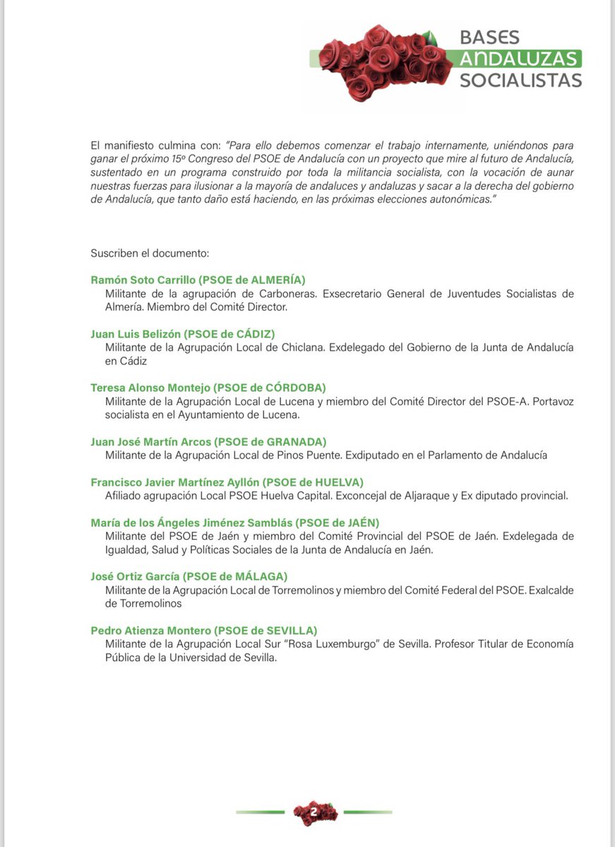 Bases Andaluzas Socialistas tweet media