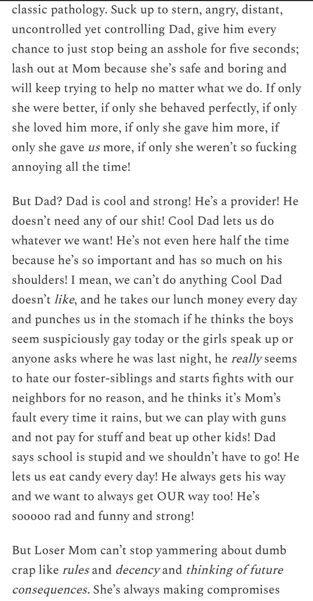 From my new essay about America’s abuse cycle at the hands of toxic political party-parents…

catvalente.substack.com/p/wait-til-dad…