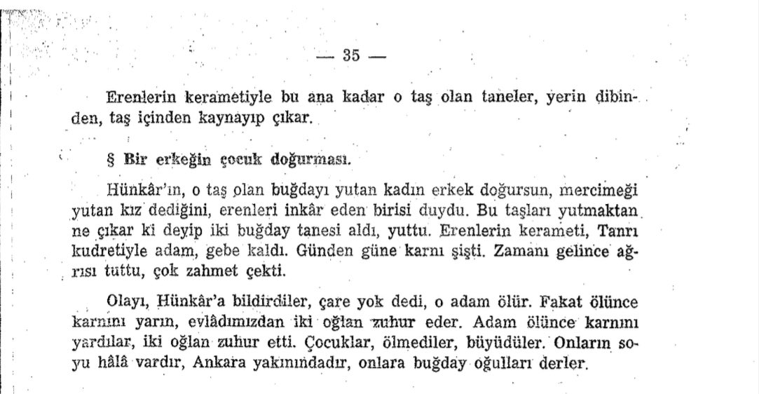 Hacı Bektaş’ın kerametine inanmayan bir erkeği hamile bırakması ve Türk tarihindeki ilk sezaryen vakası.