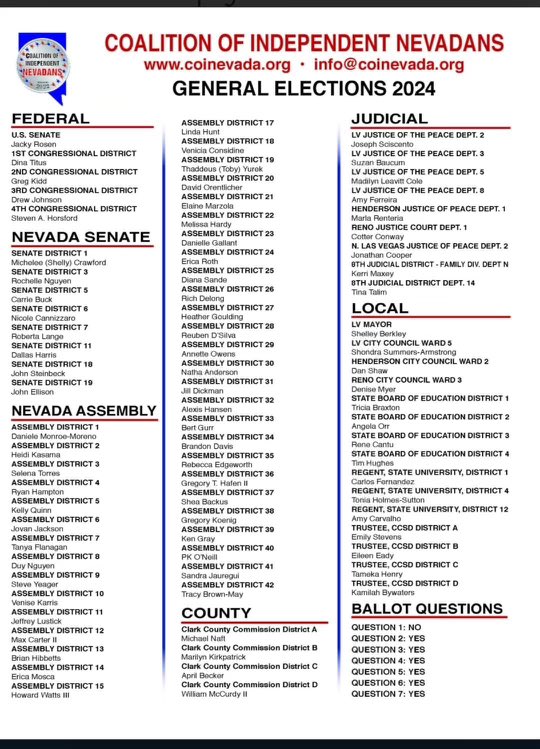 The Coalition of Independent Nevadans endorses my candidacy. I have earned these many endorsements because of my 35 years of experience in education from K-12 to higher education and my laser focus on kids and families. No distractions. Just dedicated leadership is what I bring.