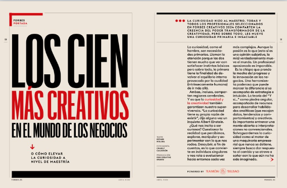 FuegoCaminaC's tweet photo. Hoy estamos de celebración porque ayer salimos en la última edición de FORBES España. Y no en cualquier página, lo hicimos en la lista de "Los 100 más creativos en el mundo de los negocios". ¿Hay mejor piropo para una agencia? https://t.co/XWPyjiLB7H