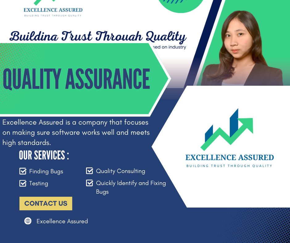 cjerese09's tweet image. With &quot;Excellence Assured,&quot; you can trust that your product will be top quality, giving your customers the best experience possible🗂.  
#websiteqaspecialist 
#defectreporting 
#ExcellenceAssured 
#testing #QualityMatters 
#qualityassurance 
#quality 
#excellence
