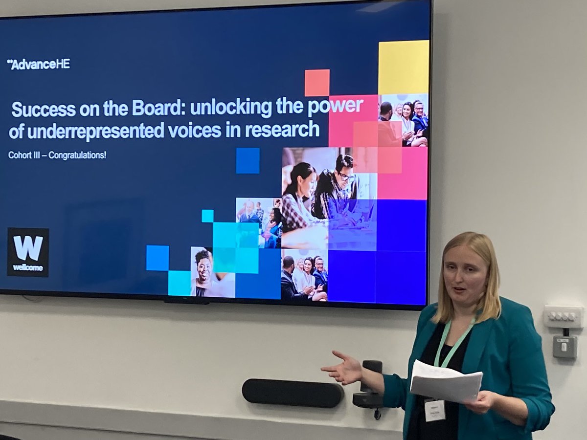 KimKDO's tweet photo. Success on the Board graduation Jenny Tester kicks off the celebration with her insights about #power #voices unlocking @AdvanceHE @wellcometrust https://t.co/jav2x7WsIn