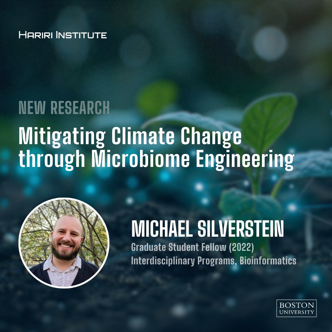 Hariri Institute for Computing, Boston University (@bu_computing) on Twitter photo A new <a href="/NatureEcoEvo/">NatureEcoEvo</a> paper shows how microbiome engineering may help mitigate climate change. Authored by Michael Silverstein, Hariri Institute Fellow and <a href="/BU_Tweets/">Boston University</a> PhD candidate (Bioinformatics) with BU Profs. <a href="/dsegre/">Daniel Segrè</a> & <a href="/jennymbhatnagar/">Jenny Bhatnagar (she/her)</a>. Learn more: tinyurl.com/4t48zb87 A new <a href="/NatureEcoEvo/">NatureEcoEvo</a> paper shows how microbiome engineering may help mitigate climate change. Authored by Michael Silverstein, Hariri Institute Fellow and <a href="/BU_Tweets/">Boston University</a> PhD candidate (Bioinformatics) with BU Profs. <a href="/dsegre/">Daniel Segrè</a> & <a href="/jennymbhatnagar/">Jenny Bhatnagar (she/her)</a>. Learn more: tinyurl.com/4t48zb87